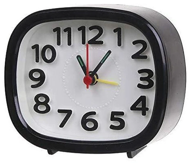 Alt view image 4 of 7 - AJMRTC Silent Digital Analog Style Alarm Clock, Backlight Bedside Alarm Clock for Bedroom Kids, Snooze Function 12/24H Display, Battery Powered Non-Ticking Desk Clock for Home Bedroom Office Wake Up