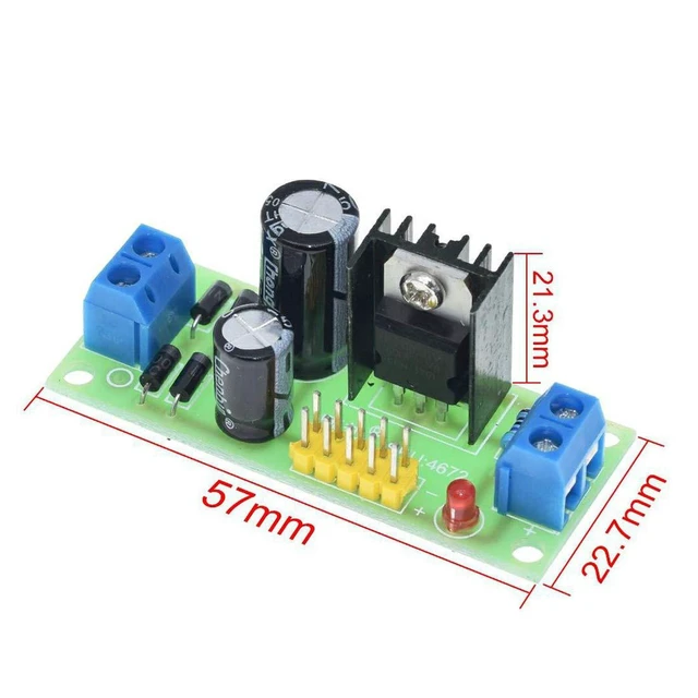 Alt view image 2 of 5 - AJMRTC 3Pcs LM7805 3-Terminal Positive Voltage Regulator Module, L7805 TO-220 5V Fixed Output Linear Voltage Stabilizer, 1A Power Regulator for Arduino ESP32 DIY Circuit Power Supply Repair Project