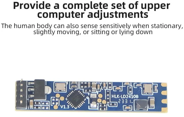 Alt view image 6 of 7 - AJMRTC LD2410B 24GHz Millimeter Wave Human Presence Radar Sensor Module, Smart Human Motion Detector Board, GPIO UART Output Non-contact Human Sensing Module for Smart Light Home Automation Alarm DIY