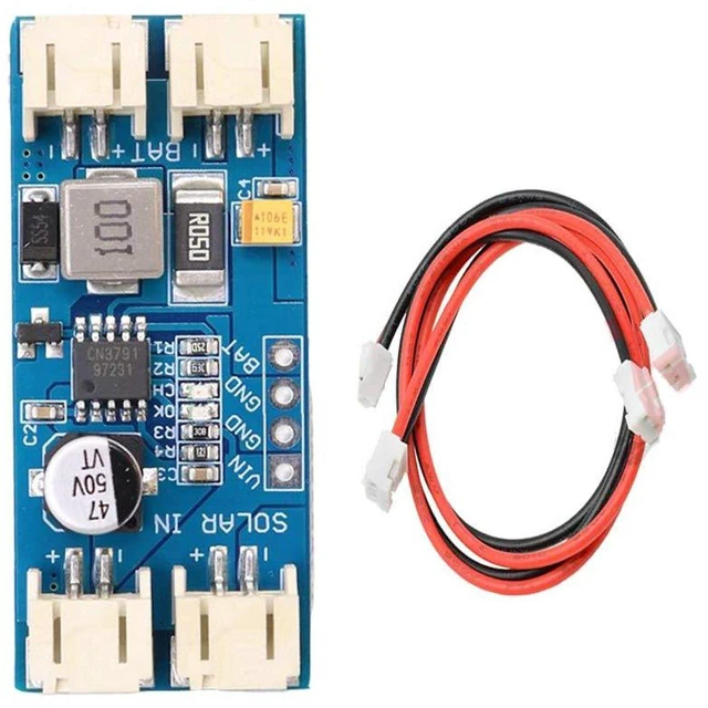 Main image of AJMRTC CN3791 MPPT Solar Charge Controller Module, 1-Cell LiPo Battery Charging Board, 1S Lithium Battery Solar Charger Module for 12V Solar Panel, Outdoor Power, Solar Energy DIY Electronic Project