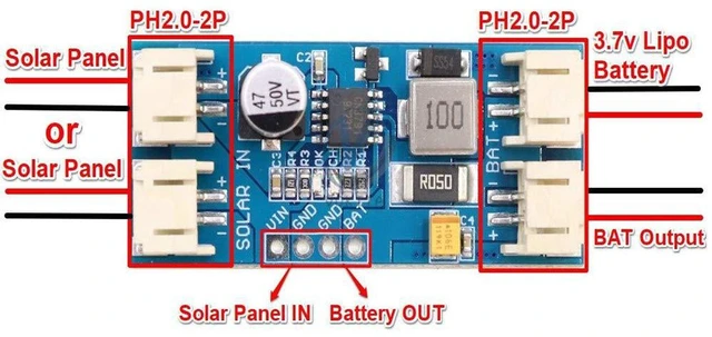 Alt view image 7 of 7 - AJMRTC CN3791 MPPT Solar Charge Controller Module, 1-Cell LiPo Battery Charging Board, 1S Lithium Battery Solar Charger Module for 12V Solar Panel, Outdoor Power, Solar Energy DIY Electronic Project