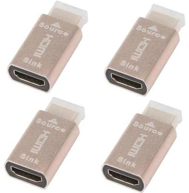 Main image of AJMRTC 4Pcs HDMI 2.0 EDID DDC Emulator, HDMI Virtual Plug Lock Screen Signal Holder, KVM Headless Ghost Display Adapter, HDMI Dummy Plug for GPU Mining Server PC Remote Desktop Headless Operation