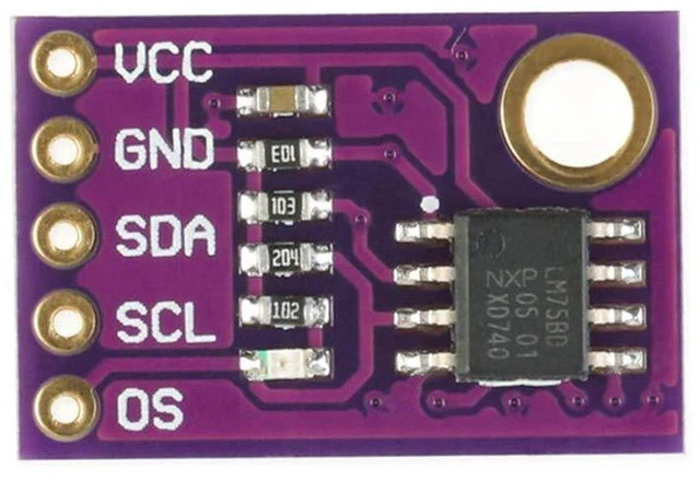 Alt view image 3 of 5 - AJMRTC 2Pcs LM75 LM75A High Precision Digital Temperature Sensor Module, High Speed I2C IIC Interface Thermal Detection Board, Programmable Over-temperature Alarm Sensor for Arduino ESP32 STM32 DIY