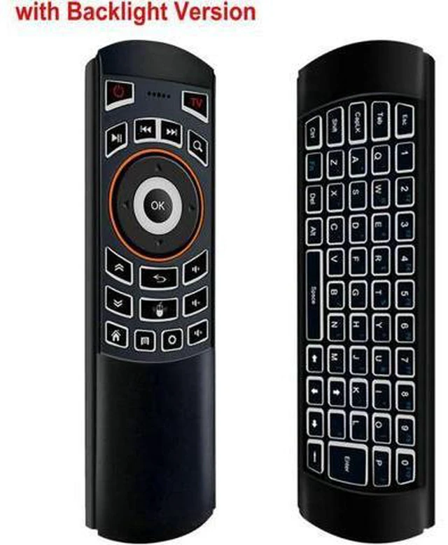 Alt view image 2 of 6 - AJMRTC Tikigogo X6 2.4G Wireless Air Mouse Keyboard with Backlight, Gyroscope Sensing Full QWERTY Keypad, Front Side Air Remote Controller for Android TV Box, PC Laptop Media Center Smart TV Navigatio