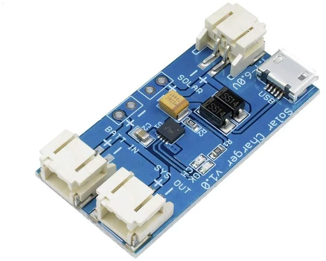 Alt view image 4 of 7 - AJMRTC 2Pcs CN3065 Mini Solar Lipo Charger Module, Micro USB 3.7V Lithium Battery Charging Board, Solar Powered Charge Controller for 3.7V Li-Po Battery Portable Solar DIY Circuit Project