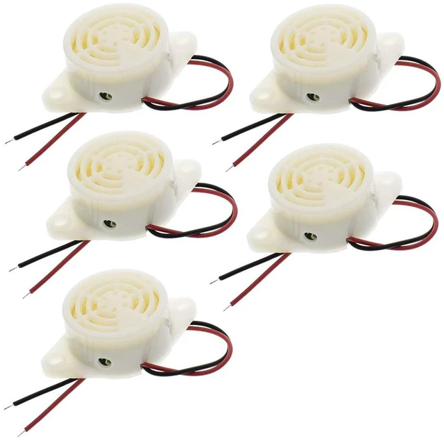 Alt view image 2 of 7 - AJMRTC 5Pcs SFM-27 Electronic Alarm Buzzer, 95dB High Decibel Continuous Beep Sound, 3V-24V Wide Voltage 12V Active Piezo Buzzer for Security Alarm, DIY Circuit, Industrial Prompt