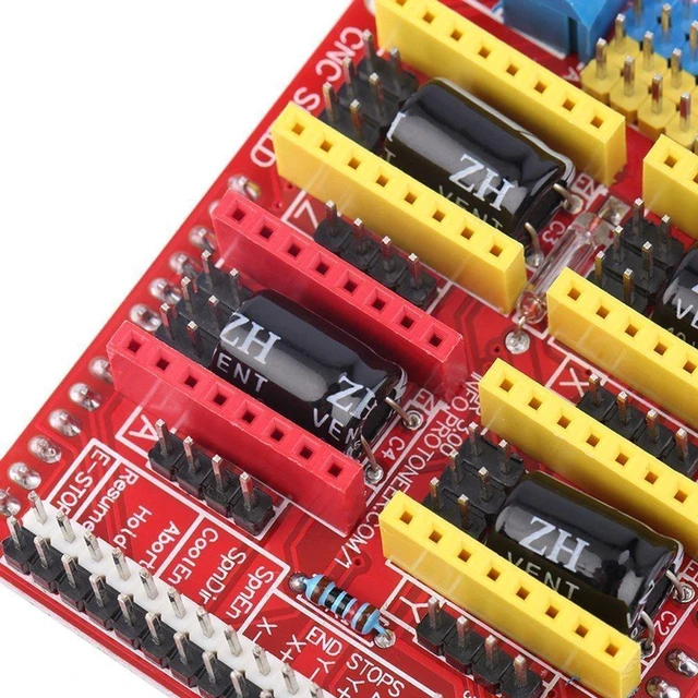 Alt view image 3 of 5 - AJMRTC 2Pcs CNC Shield V3 Stepper Motor Driver Expansion Board, A4988 Compatible Engraver Drive Shield for Arduino UNO, GRBL Control Board for CNC Router, Laser Engraver and 3D Printer