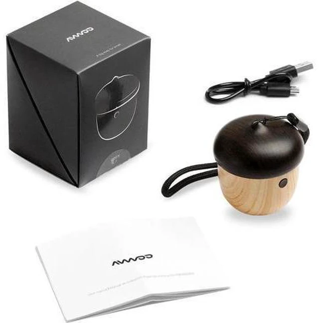 Alt view image 7 of 7 - AJMRTC Mini Nut Shaped Wireless Bluetooth Speaker with Lanyard, Portable Cute Acorn Style Bluetooth Audio Player, Small Outdoor Speaker Compatible with iPhone, iPad, Android Smartphones