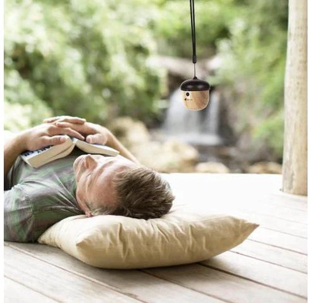 Alt view image 2 of 7 - AJMRTC Mini Nut Shaped Wireless Bluetooth Speaker with Lanyard, Portable Cute Acorn Style Bluetooth Audio Player, Small Outdoor Speaker Compatible with iPhone, iPad, Android Smartphones