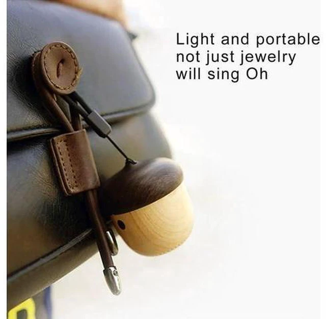 Alt view image 3 of 7 - AJMRTC Mini Nut Shaped Wireless Bluetooth Speaker with Lanyard, Portable Cute Acorn Style Bluetooth Audio Player, Small Outdoor Speaker Compatible with iPhone, iPad, Android Smartphones