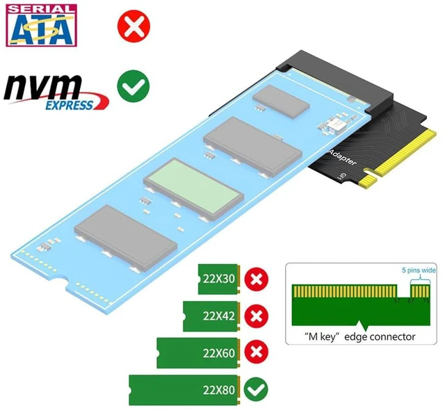 Alt view image 6 of 6 - AJMRTC M.2 Modified Short PCB Board, PCIe 4.0 / PCIe 3.0 NVMe SSD Upgrade Adapter, Black Short Version DIY Conversion Board Compatible with ROG Ally Handheld Game Console