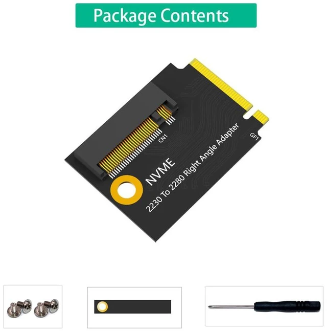 Alt view image 2 of 6 - AJMRTC M.2 Modified Short PCB Board, PCIe 4.0 / PCIe 3.0 NVMe SSD Upgrade Adapter, Black Short Version DIY Conversion Board Compatible with ROG Ally Handheld Game Console