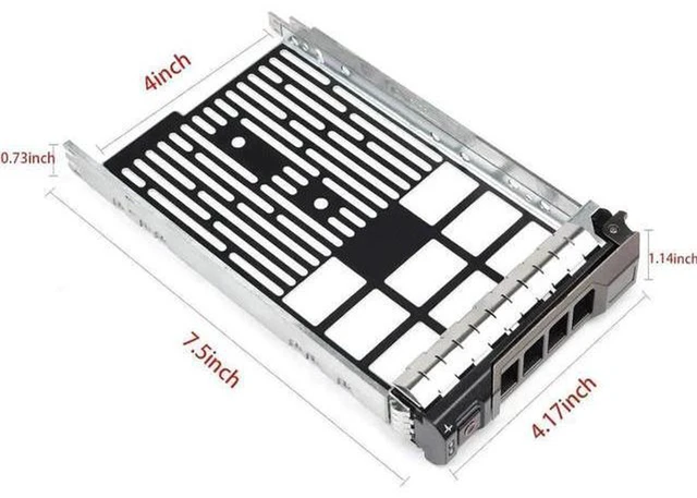 Alt view image 6 of 7 - AJMRTC F238F 3.5" Hard Drive Caddy Tray with 9W8C4 2.5" SSD Adapter, SAS SATA Hot Swap Carrier Bracket for Dell PowerEdge R310 T310 R410 R510 R710 R720 Server