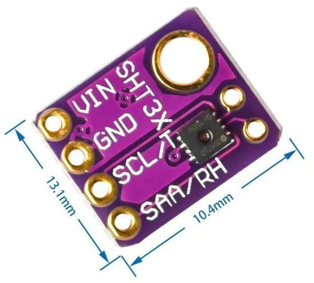 Alt view image 2 of 4 - AJMRTC SHT31-D Digital Temperature Humidity Sensor Breakout Module, High Precision I2C Humidity & Temperature Detector Board for Arduino ESP32 STM32 Weather Environmental Monitoring DIY