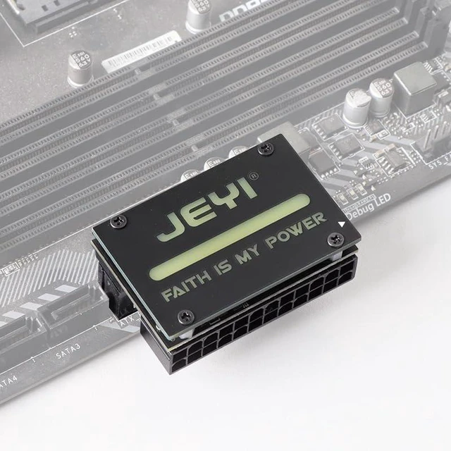 Alt view image 4 of 7 - AJMRTC JY-24pin-RGB ATX 24Pin RGB 90 Degree Steering Header Adapter, 18 Light Effects Right Angle Power Connector for Desktop PC Motherboard Cable Management