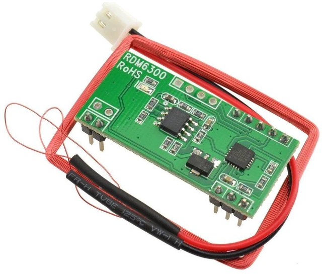 Alt view image 3 of 6 - AJMRTC RDM6300 125KHz RFID Reader Module, EM4100 ID Card Read Module, UART TTL Serial Output Non-contact RFID Detection Board Compatible with Arduino, STM32, Raspberry Pi for Access Control Projects