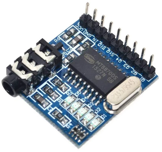 Alt view image 2 of 5 - AJMRTC 2Pcs MT8870 DTMF Decoder Module, Telephone Audio Tone Decoding Board, 3.5mm Audio Jack DTMF Signal Recognition Module Compatible with Arduino, STM32, Raspberry Pi for Dial Control Projects