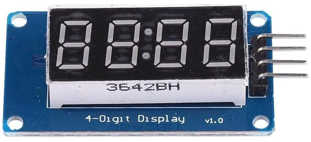 Alt view image 3 of 6 - AJMRTC 2Pcs 0.36 Inch 4-Digit 7-Segment LED Display Module, Red Common Anode Digital Tube with Colon, TM1637 Driver Chip, 2-Wire Serial Control for Arduino, STM32, Raspberry Pi DIY Clock Counter Proje