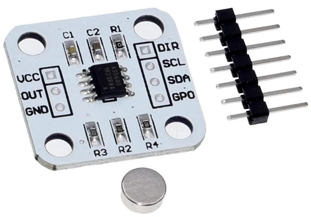 Alt view image 3 of 7 - AJMRTC 2Pcs AS5600 Magnetic Encoder Module, 12-Bit High Precision Magnetic Angle Measurement Sensor, Contactless Rotary Position Sensor with I2C Analog PWM Output for Arduino, STM32, Robot Closed-Loop