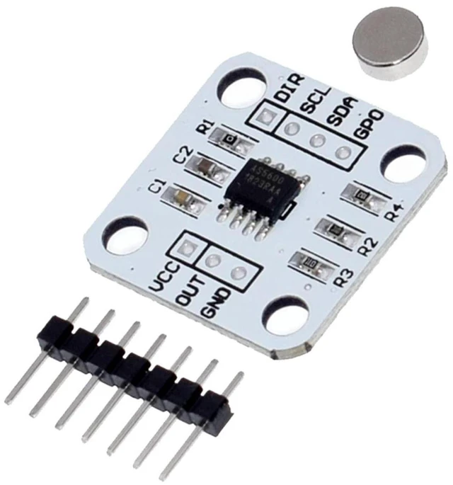 Alt view image 4 of 7 - AJMRTC 2Pcs AS5600 Magnetic Encoder Module, 12-Bit High Precision Magnetic Angle Measurement Sensor, Contactless Rotary Position Sensor with I2C Analog PWM Output for Arduino, STM32, Robot Closed-Loop