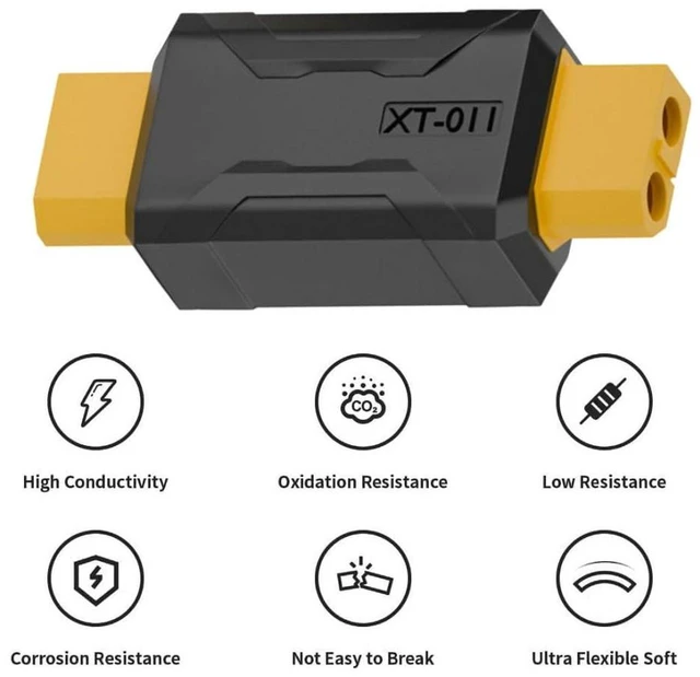 Alt view image 3 of 7 - AJMRTC XT60 to XT60 Adapter, XT60 Female to XT60 Female Bidirectional Charging Conversion Connector, RC Battery Gender Changer Adapter for RC Aircraft, RC Car, Remote Control Toy, Lipo Battery Charger
