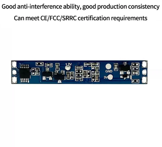 Alt view image 7 of 7 - AJMRTC HLK-LD102 10GHz Hand Sweep Radar Sensor Module, Near-Field Wave Trigger Microwave Motion Detector, Dual UART Serial and IO Level Output, Comes with Pin Test Kit for Smart Cabinet Light, Non-con