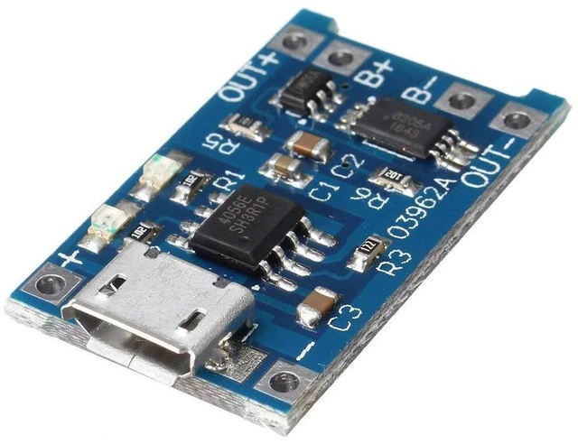 Alt view image 5 of 5 - AJMRTC 10Pcs TP4056 Lithium Battery Charging Module, 5V 1A Linear Charger Board, 18650 Li-ion Battery Charging Controller with Overcharge Over-Discharge Short Circuit Protection for Power Bank, DIY
