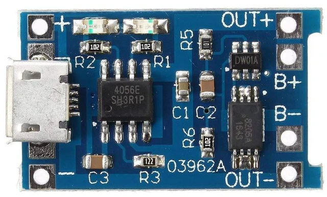 Alt view image 3 of 5 - AJMRTC 10Pcs TP4056 Lithium Battery Charging Module, 5V 1A Linear Charger Board, 18650 Li-ion Battery Charging Controller with Overcharge Over-Discharge Short Circuit Protection for Power Bank, DIY