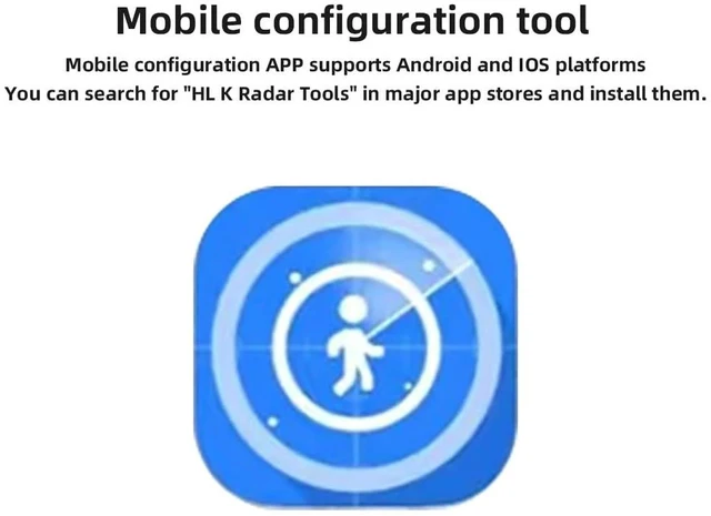 Alt view image 3 of 5 - AJMRTC HLK-LD2410C 24GHz Millimeter Wave Human Presence Radar Module, FMCW Modulation Motion & Static Micro-Motion Detector, Bluetooth APP Parameter Configuration, UART GPIO Output for Smart Light