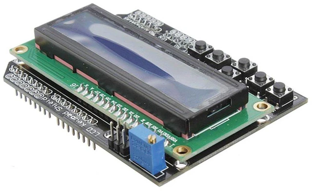 Alt view image 4 of 7 - AJMRTC 1602 LCD Keypad Shield, 16x2 Character LCD Expansion Board, Blue Backlight, 4.5-5.5V, HD44780 Display with 5 Navigation Keys for Microcontroller DIY Projects