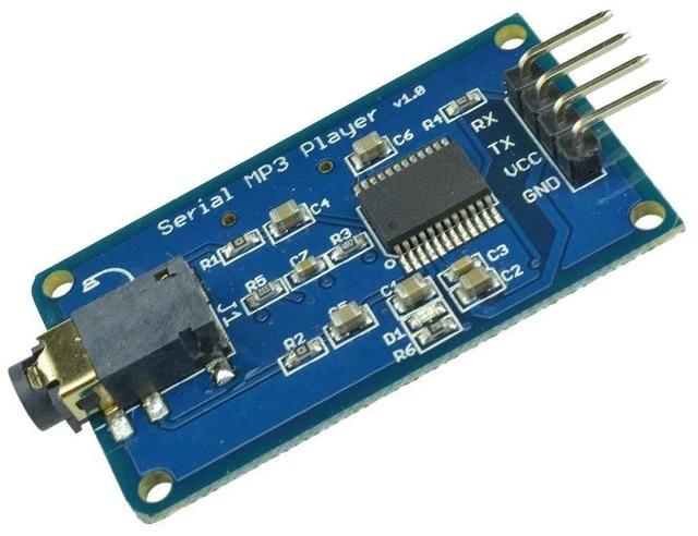 Alt view image 2 of 4 - AJMRTC GD3300 UART Serial MP3 Music Player Module, TTL Serial Control Audio Decoder Board, Direct Replacement for YX5300 with TF Card Slot and 3.5mm Audio Jack