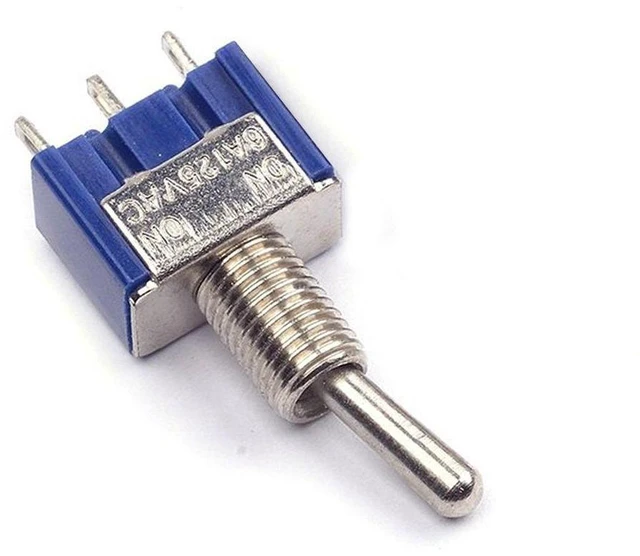Alt view image 6 of 7 - AJMRTC 10Pcs MTS102 Toggle Switch, SPDT 3 Pin 2 Position ON/ON Mini Rocker Toggle Switch, AC125V 6A for Electronic Circuit DIY and Model Control