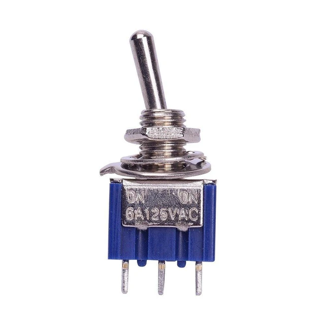 Alt view image 2 of 7 - AJMRTC 10Pcs MTS102 Toggle Switch, SPDT 3 Pin 2 Position ON/ON Mini Rocker Toggle Switch, AC125V 6A for Electronic Circuit DIY and Model Control