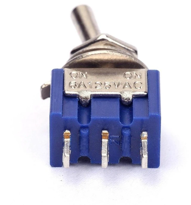 Alt view image 5 of 7 - AJMRTC 10Pcs MTS102 Toggle Switch, SPDT 3 Pin 2 Position ON/ON Mini Rocker Toggle Switch, AC125V 6A for Electronic Circuit DIY and Model Control