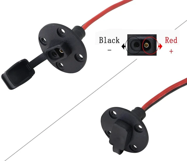 Alt view image 5 of 7 - AJMRTC 30CM 12AWG SAE Female Socket Solar Cable, Weatherproof SAE Quick Disconnect Sidewall Port Wire for Solar Panel DIY Power Connection