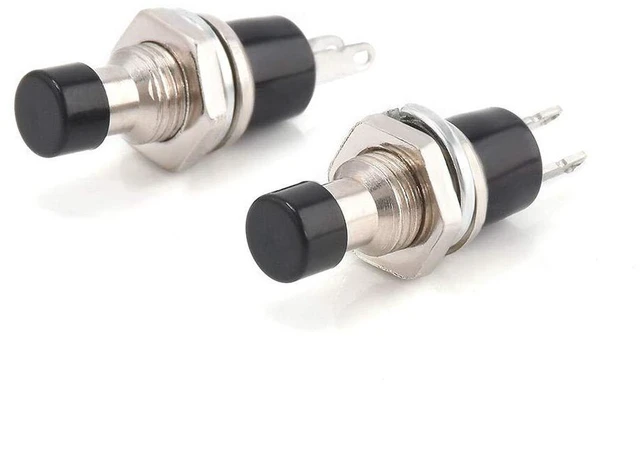 Alt view image 2 of 7 - AJMRTC 10Pcs PBS-110 7mm Self-Locking Push Button Switches, 2 Pin Normally Open NO Latching ON/Off Tactile Buttons for PCB Electronic DIY