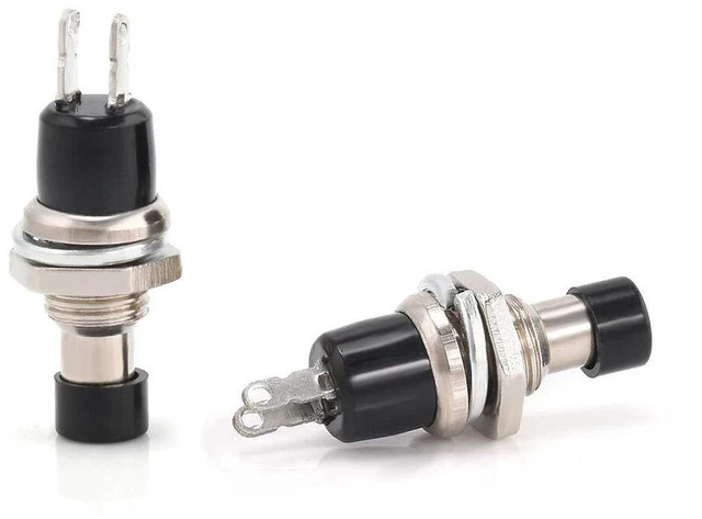 Alt view image 6 of 7 - AJMRTC 10Pcs PBS-110 7mm Self-Locking Push Button Switches, 2 Pin Normally Open NO Latching ON/Off Tactile Buttons for PCB Electronic DIY