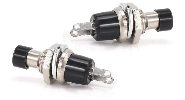 Alt view image 3 of 7 - AJMRTC 10Pcs PBS-110 7mm Self-Locking Push Button Switches, 2 Pin Normally Open NO Latching ON/Off Tactile Buttons for PCB Electronic DIY