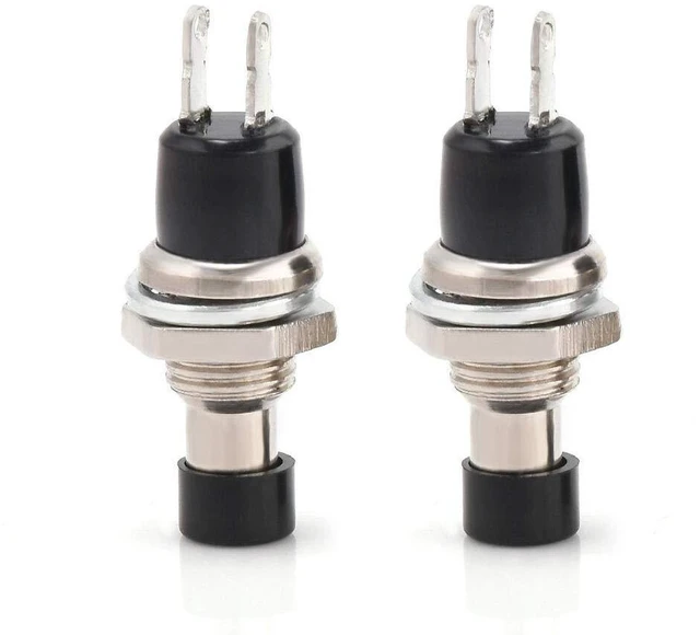 Alt view image 4 of 7 - AJMRTC 10Pcs PBS-110 7mm Self-Locking Push Button Switches, 2 Pin Normally Open NO Latching ON/Off Tactile Buttons for PCB Electronic DIY