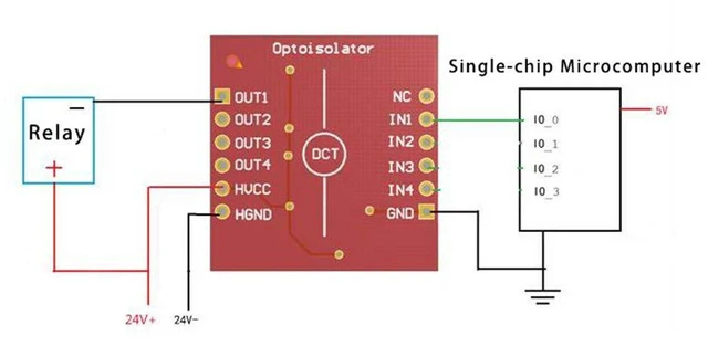 Alt view image 2 of 5 - AJMRTC 3Pcs TLP281 4 Channel Optocoupler Isolation Module, Optical Coupler Isolation Board, 2500Vrms Isolation Voltage, 3.3V 5V Logic for Arduino PLC Signal Separation
