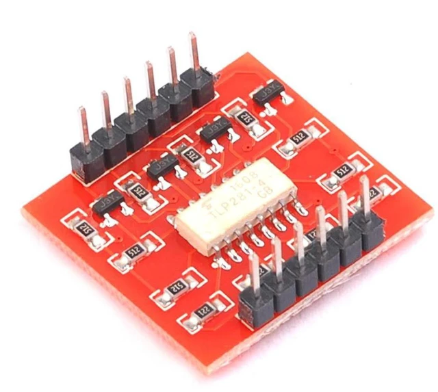 Alt view image 3 of 5 - AJMRTC 3Pcs TLP281 4 Channel Optocoupler Isolation Module, Optical Coupler Isolation Board, 2500Vrms Isolation Voltage, 3.3V 5V Logic for Arduino PLC Signal Separation