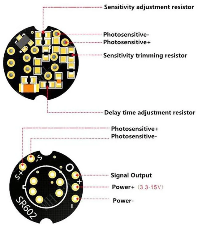 Alt view image 4 of 6 - AJMRTC 3Pcs MINI SR602 PIR Motion Sensor Module, Pyroelectric Infrared Human Body Detection Switch Module, Adjustable Delay Time for Arduino Smart Light Home Automation