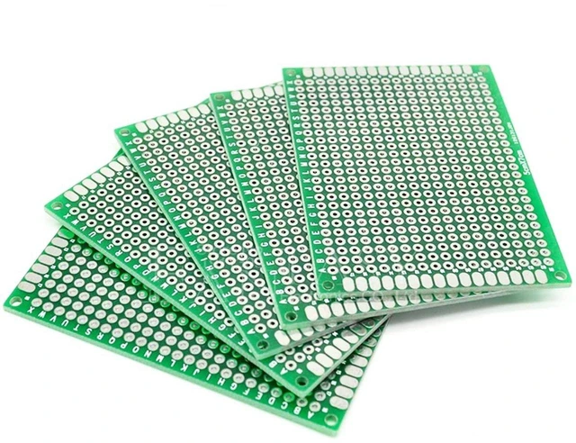 Main image of AJMRTC 10Pcs 5x7cm FR-4 Double Sided Universal Prototype PCB Board, 1.6mm Thick Perfboard Breadboard for Electronic Circuit Soldering, DIY Circuit Prototyping