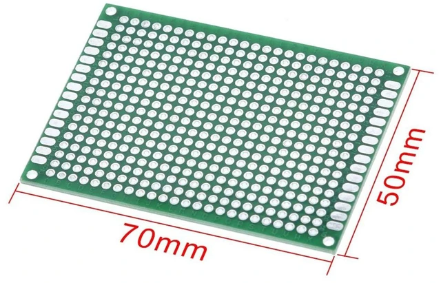 Alt view image 3 of 4 - AJMRTC 10Pcs 5x7cm FR-4 Double Sided Universal Prototype PCB Board, 1.6mm Thick Perfboard Breadboard for Electronic Circuit Soldering, DIY Circuit Prototyping