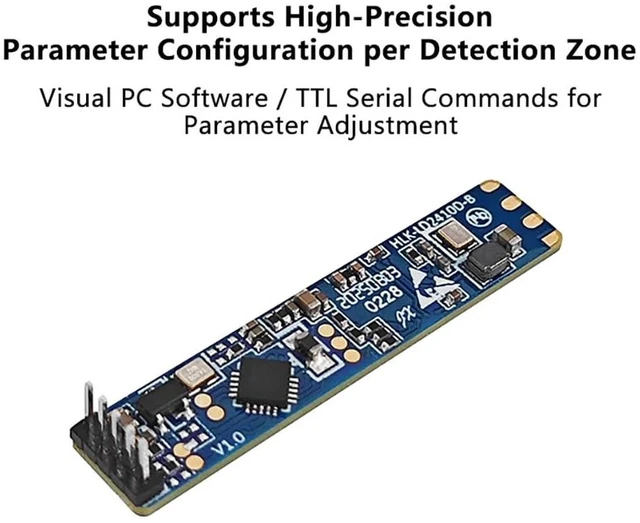 Alt view image 3 of 6 - AJMRTC HK-LD2410D-B 24GHz Millimeter Wave Human Presence Radar Sensor Module, 6M Static & Motion Perception Detector with TTL UART Serial, Bluetooth APP Configuration, Single Module for Smart Home