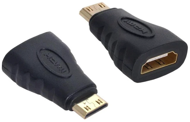 Alt view image 4 of 6 - AJMRTC Mini HDMI Male to HDMI Female Adapter, Mini HDMI Type C to HDMI Type A Female Converter, 4K 60Hz High Speed Connector for Camera, Camcorder, Tablet, DSLR, Laptop, Projector