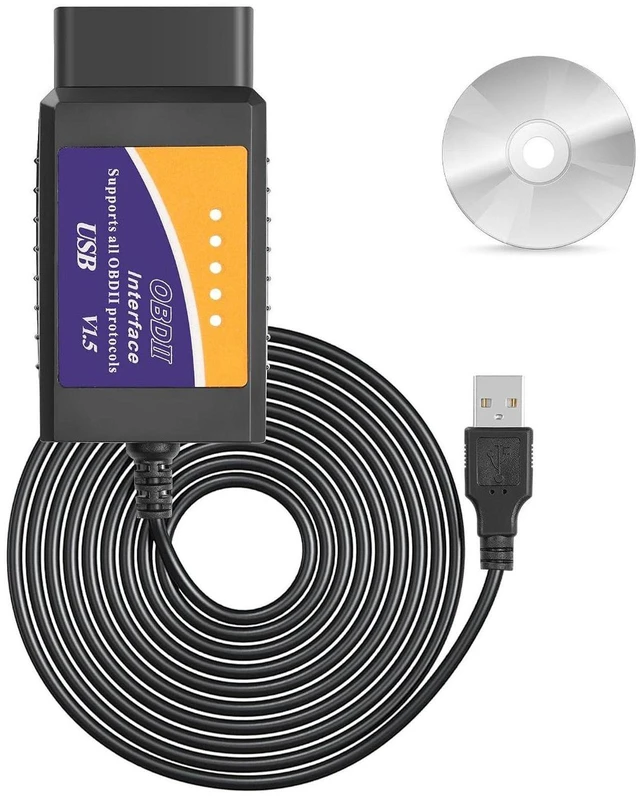 Main image of AJMRTC ELM327 USB OBD2 Scanner Adapter, OBDII USB Diagnostic Cable Code Reader, Car OBD 2 Scan Tool for Check Engine Light, Live Sensor Data, Fault Code Clear for Windows PC