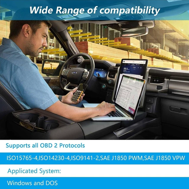 Alt view image 2 of 7 - AJMRTC ELM327 USB OBD2 Scanner Adapter, OBDII USB Diagnostic Cable Code Reader, Car OBD 2 Scan Tool for Check Engine Light, Live Sensor Data, Fault Code Clear for Windows PC
