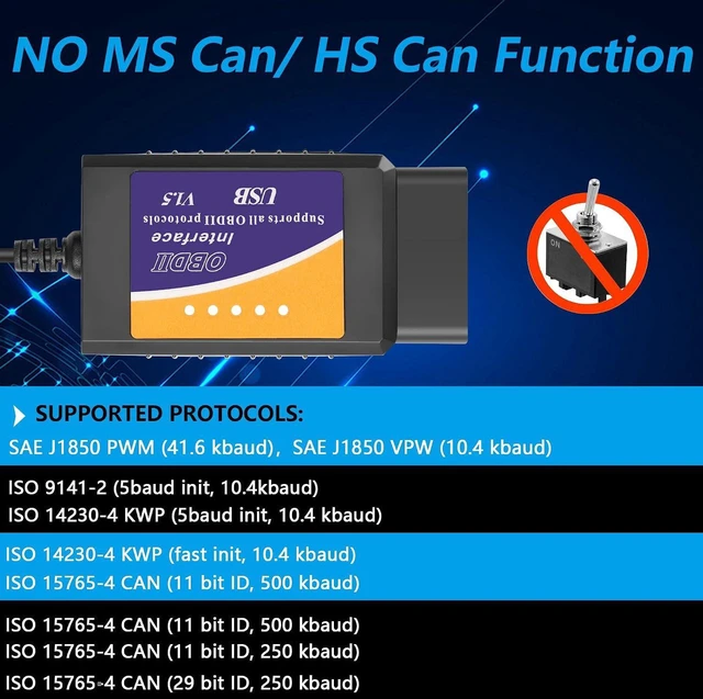 Alt view image 7 of 7 - AJMRTC ELM327 USB OBD2 Scanner Adapter, OBDII USB Diagnostic Cable Code Reader, Car OBD 2 Scan Tool for Check Engine Light, Live Sensor Data, Fault Code Clear for Windows PC