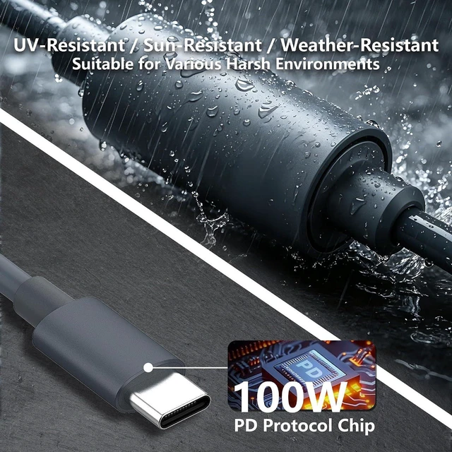 Alt view image 6 of 6 - AJMRTC USB-C to DC Power Cable for Starlink Mini, Built-in Smart PD Trigger Chip, 18AWG Waterproof DC Barrel Cord, 100W 20V/5A Power Supply Wire for Outdoor RV, Camping Off-Grid Satellite Internet